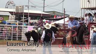 Winning ride  interview Poteet Strawberry Festival Ladies Ranch Bronc Riding Tour 2019 [upl. by Kapor]