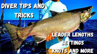 Dipsy Diver Leader Lengths  Settings  Knots and a few other Tips and Tricks [upl. by Sidoon]