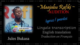 Jules Bukasa  Maajabu Rafiki  Lyrics  Paroles  English translation  Traduction français [upl. by Atinna]