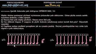 Zadania z fizyki  fpe148  Jednorodne pole elektryczne  OPERON 2009  A1  Matura z fizyki [upl. by Bik]