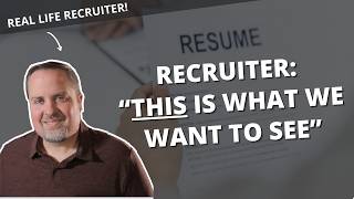 Tips For How To Write A Better Resume From A Recruiters Perspective [upl. by Senior]