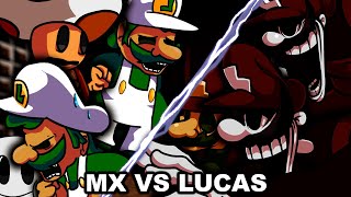 POWERDOWN and DEMISE Lucas Vs MX Mario Madness V2 FNF  GOOD and BAD ending [upl. by Hildegarde]