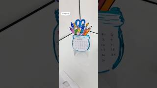 📆🤩Calendar desk decorകലണ്ടർ ഡെസ്ക് decor📆🤩🫰Simple paper craft2025calendarcutediy [upl. by Arahd]