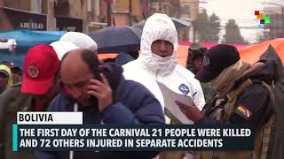 Evo Morales Concerned After Several Oruro Carnival Blasts [upl. by Inajna244]