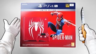 PS4 Pro quotSPIDERMANquot Limited Edition Console Unboxing Marvels SpiderMan Amazing Red Playstation 4 [upl. by Annaik]