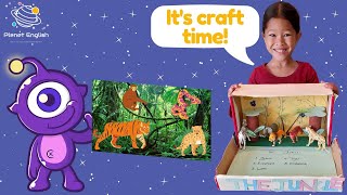 Jungle Habitat Model  Kids Craft [upl. by Eldredge]