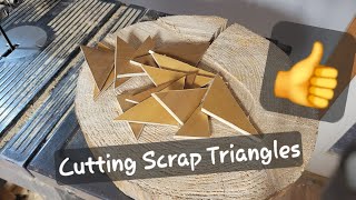 Band Saw Cutting Scrap Triangles woodworking cutting asmr [upl. by Golden127]