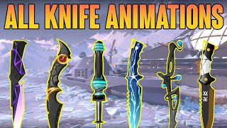 ALL KNIFE ANIMATIONS UPDATED  VALORANT KNIFE SKINS [upl. by Lockhart268]