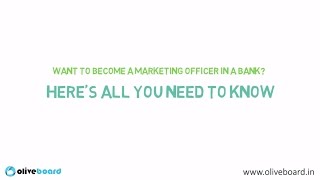 How To Become Marketing Officer Of A Bank [upl. by Yeo]