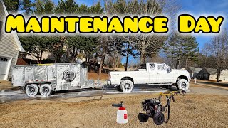 Equipment Maintenance Day  Dewalt 3600 psi Pressure Washer amp Griots Garage foam cannon in action [upl. by Cully]