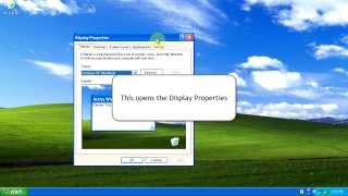 Windows XP How To Change Desktop Background Wallpaper [upl. by Asirram910]