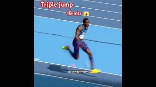 18 mtr triple jump 😱 Cristian Tylorforyou shortvideo olympicsport athletics youtubeshort [upl. by Margreta363]