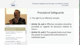 The Return Directive Procedural Safeguards and the Right to an Effective Remedy [upl. by Lizzy]