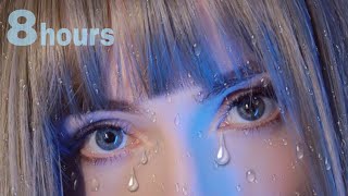 ASMR 8 Hours for Sleep Rain Sounds Whisper Sad Together Shh its ok Insomnia all Night [upl. by Hairam]