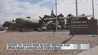 New Mexico to offer free PFAS blood testing for Cannon Air Force Base personnel Clovis residents [upl. by Sheply]