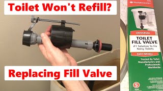 Toilet Wont Refill Replacing Fill Valve [upl. by Knox615]