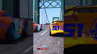 Tim Treadless somersaults and falls off the road cars3race cars3crash [upl. by Hurty]