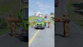 Dump trucks vs log trap part833 shortvideo beamngdrive shorts india car truck usa [upl. by Ahsauqal]