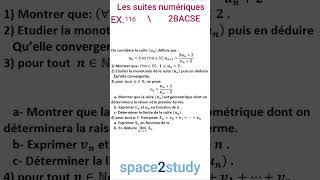 Exercice 116 Les suites numériques 2BACSE [upl. by Latty]