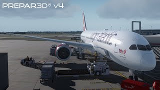 Prepar3D v43  Heathrow to JFK  EGLLKJFK  QualityWings 7879  P3D [upl. by Rehpinnej]