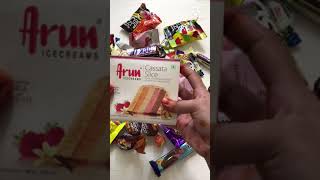 Arun Cassata slice ice cream 50Rs  unwrapping videos  for foodies  ice creamshorts [upl. by Nethsa]