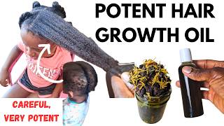 Potent Hair Growth Oil Unlock Massive Results Do not Wash it Out [upl. by Lettie]