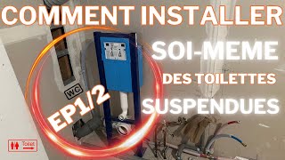 COMMENT INSTALLER UN WC SUSPENDU 12 toilet [upl. by Ellatsyrc]