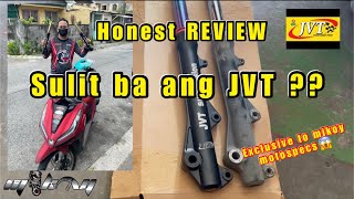 JVT FRONT SHOCK for honda click 125150  sulit ba Honest REVIEW  mikoy motospecs [upl. by Iran]