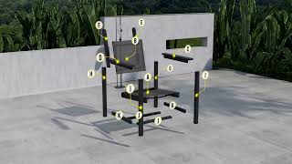 Textilene Patio Dining Chair Assembly Guide [upl. by Triplett]