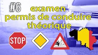 2023 examen théorique permis de conduire Belgique ✅ 50 Questions examen code de la route test BE 6 [upl. by Head542]