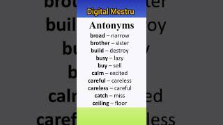 Antonyms 04antonyms english digitalteacher yuvarajmadha spokenenglish digitalclassroom [upl. by Pattin]