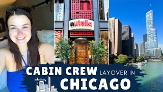 CABIN CREW LAYOVER  24 More Hours In Chicago Nutella Cafe Chicago Riverwalk amp DuSable Harbour [upl. by Tarabar]