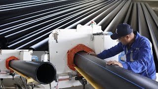 HOW Amazing Process of Production of HDPE pipes  Pipe Production Line [upl. by Brigit]