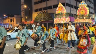 Ipoh Thaipusam 2024 Devotees with Kavadis Enroute to Kallumalai Urumi Melam  Spiritual Journey [upl. by Morgana132]