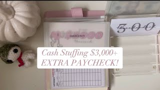 Cash Stuffing 3000 Extra paycheck month Where do I allocate it [upl. by Arreyt]