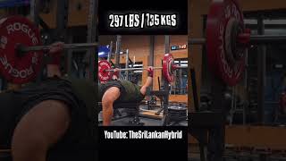 297 LBS  135 KGS  Bench gym fitness bodybuilding powerlifting strongman [upl. by Gerson]