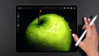 Draw With Me  Realistic Apple  My Procreate Digital Art Technique [upl. by Risay544]