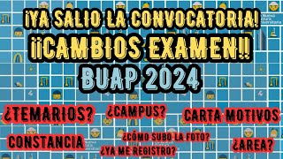 CONVOCATORIA BUAP 2024  ¡CAMBIARON LOS TEMARIOS [upl. by Sisson]