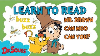 Learn to Read with Dr Seuss Babies  Mr Brown Can Moo  Brand New Full Episode  Dr Seuss Phonics [upl. by Mitzi]