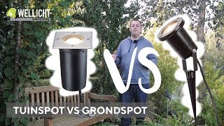 Boom uitlichten Tuinspot vs grondspot met LED verlichting [upl. by Nilesoy]