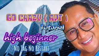 GO CRAZY  APT   LINE DANCE  tutorial  ❤️ [upl. by Barde252]