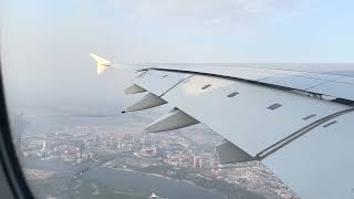 Emirates Airbus A380800 go around and landing at Dubai [upl. by Nahseez]