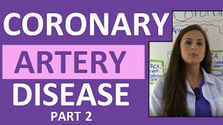 Coronary Artery Disease CAD Treatment Medications Nursing Interventions Heart Disease Part 2 [upl. by Corso995]