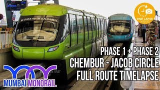 Mumbai Monorail Timelapse  Chembur to Jacob Circle Full Journey Hyperlapse  GoPro Hero 7 Black [upl. by Inol]