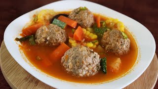 Albóndigas de carne molida con arroz 😱🥩🍚 ¡Una manera fácil de preparar con un sabor exquisito 😋 [upl. by Eivlys]