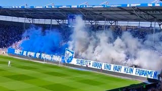 Pyro amp Support Magdeburg Fans at MDCC Arena  2Bundesliga FC Magdeburg vs Karlsruher SC 22 [upl. by Eniamor]