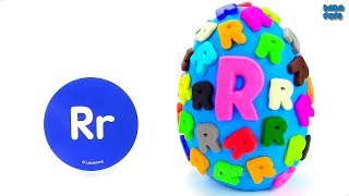 LearnRLetter  Spelling Words that Start with the Letter R  Surprise Egg Play Doh Lesson 18 [upl. by Rosenblatt]