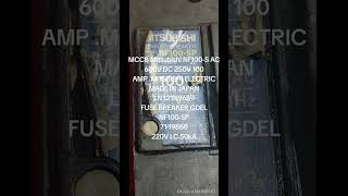 MCCB Mitsubishi NF100S AC 600V DC 250V 100 AMP MITSBISHI ELECTRIC MADE IN JAPANLN321N9621 [upl. by Nylzor]