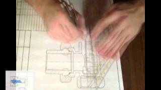 Technical Drawing  Radiator Valve Timelapse [upl. by Yks]