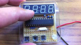 4 Segment LED Clock  Multiplexing slowed down [upl. by Rollins111]